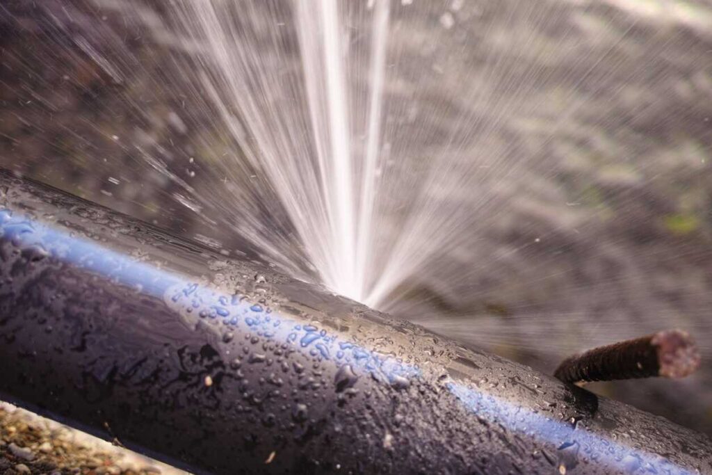 Burst water pipe
