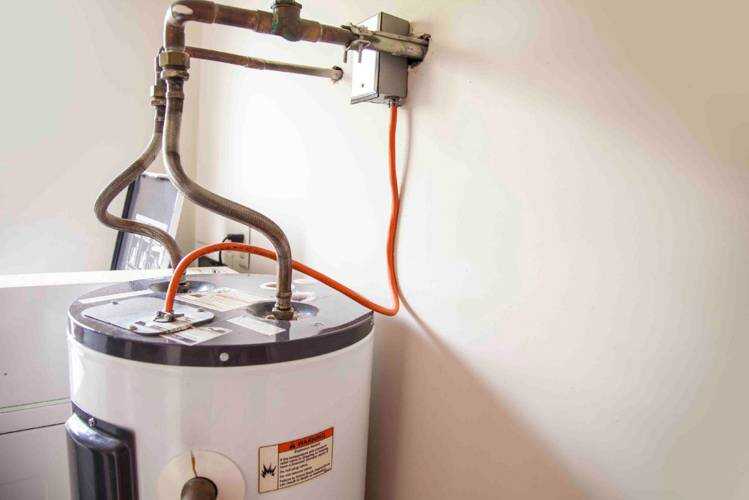 Water heater installed in home