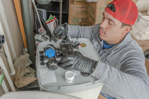 Parobek tech installing a water softener