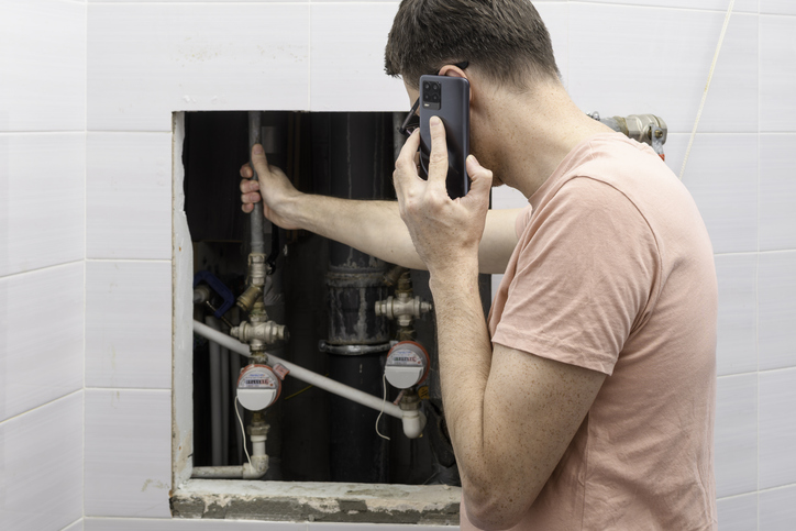 Man calls emergency plumber