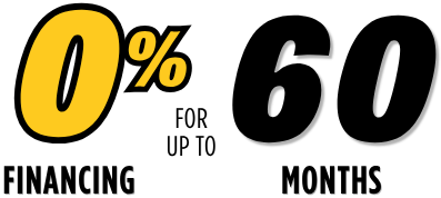 0% financing for up to 60 months